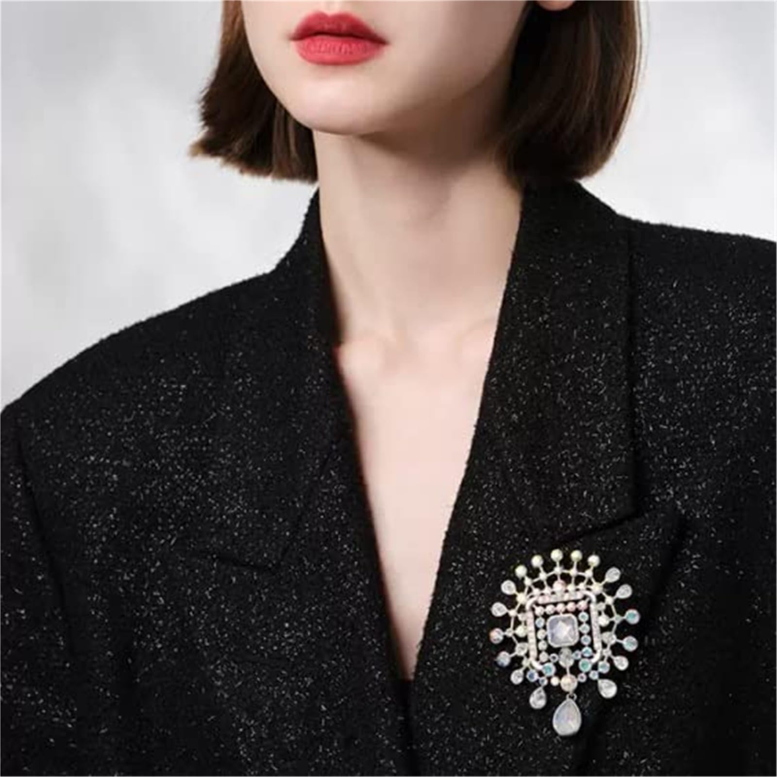 Broche refinado para mujer, versátil pin de solapa para otoño e invierno, accesorios elegantes