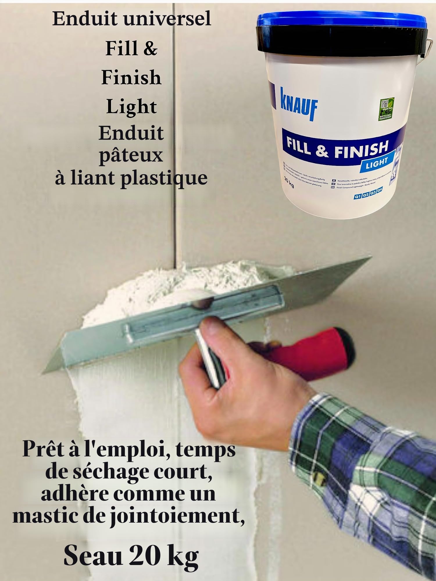 Knauf Fill & Finish Light Mastic tout usage 20 kg