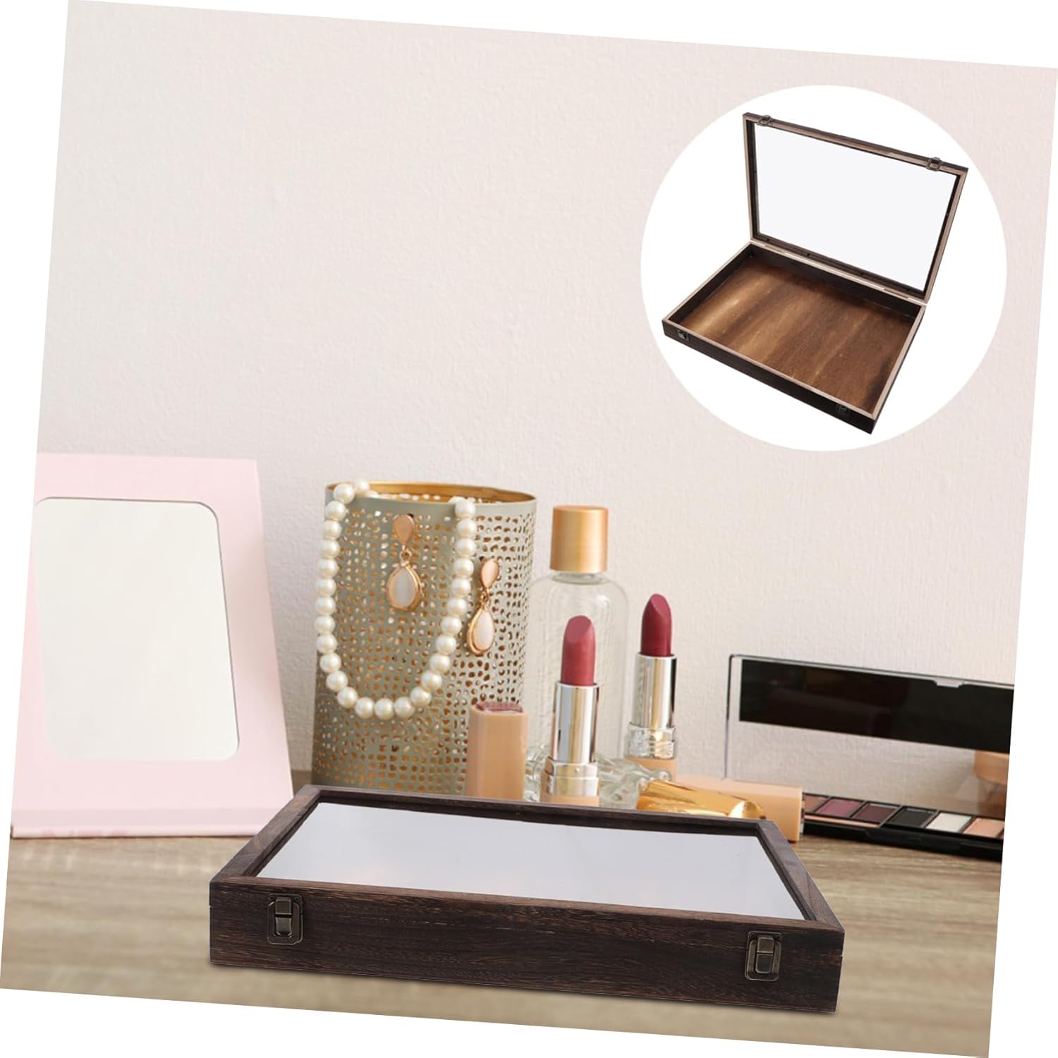 Sturdy Butterfly Specimen Display Case Wooden Plant Organizer Insect Showcase Box Dried Flower Display Vintage Style