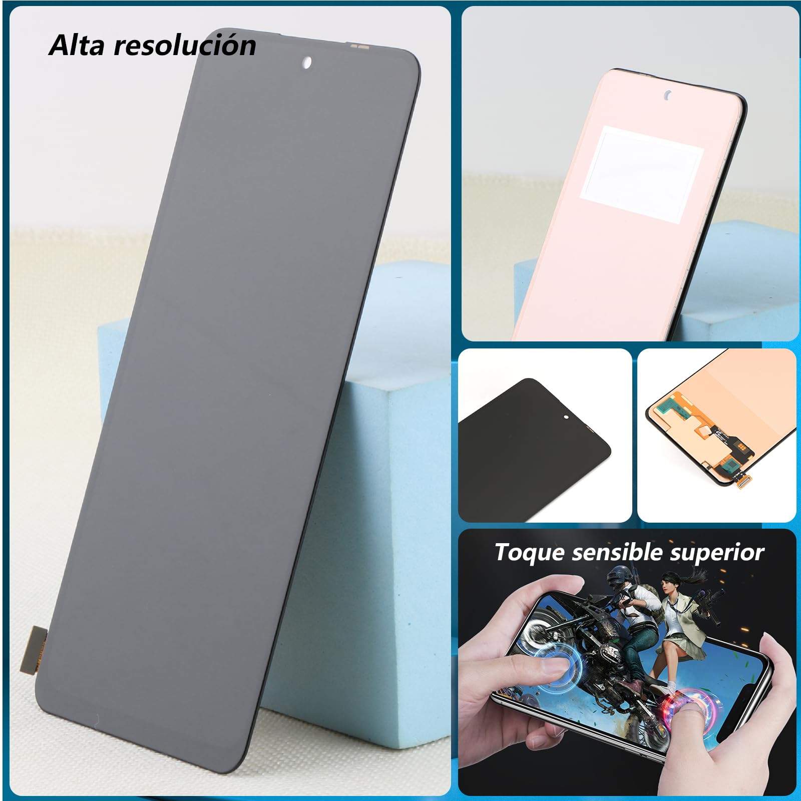 RongZy Pantalla para Xiaomi Redmi Note 14 5G Táctil LCD para Xiaomi Redmi Note 14 5G 24094RAD4G de Repuesto Digitalizador Reemplazo con Herramientas de Reparación(Negro)
