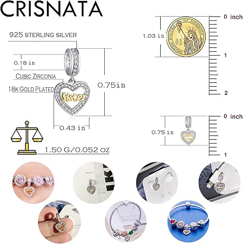 Miniatura 2 de Dije temático para el día de la madre, plata de ley 925, madre e hijo, padre e hija, corazón dividido en 2 tonos, cuentas de árbol familiar, se