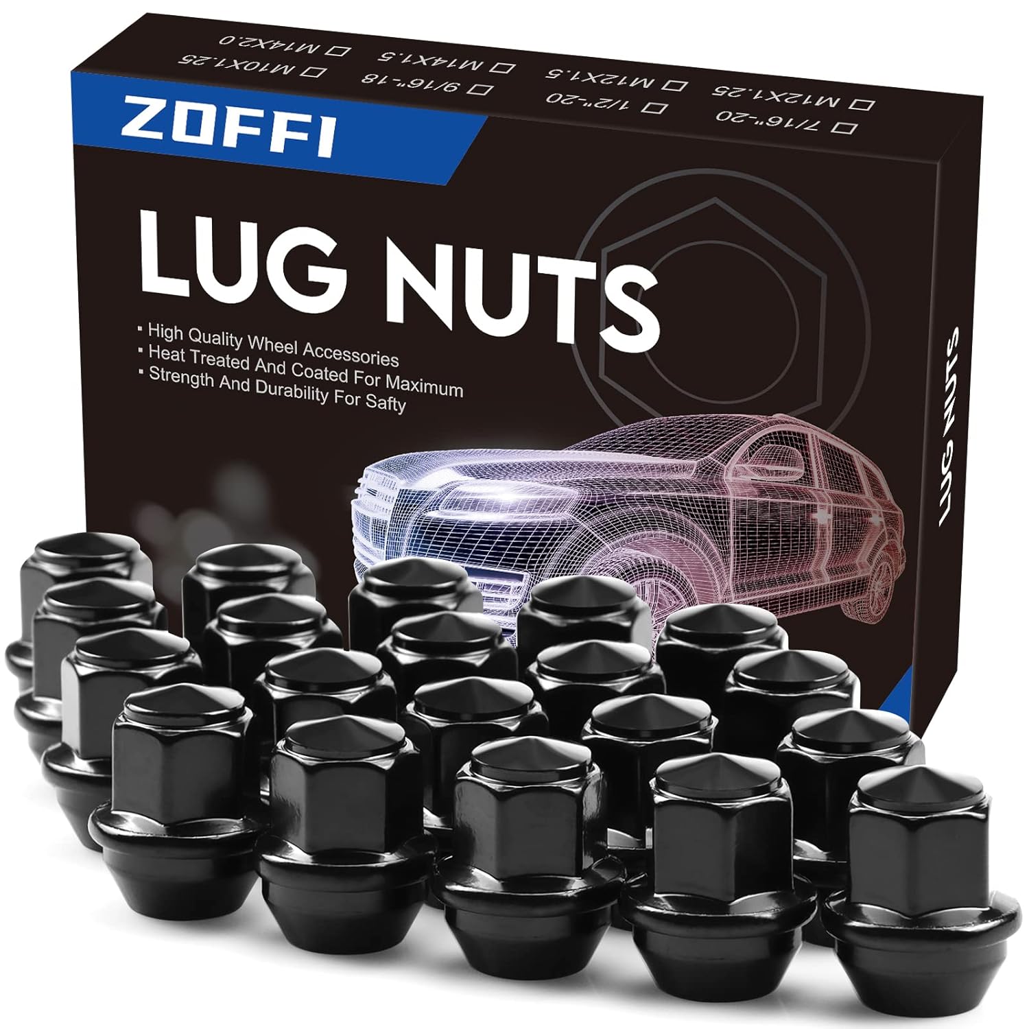 ZOFFI M12x1.5 OnePiece Lug Nuts Replacement for 2006