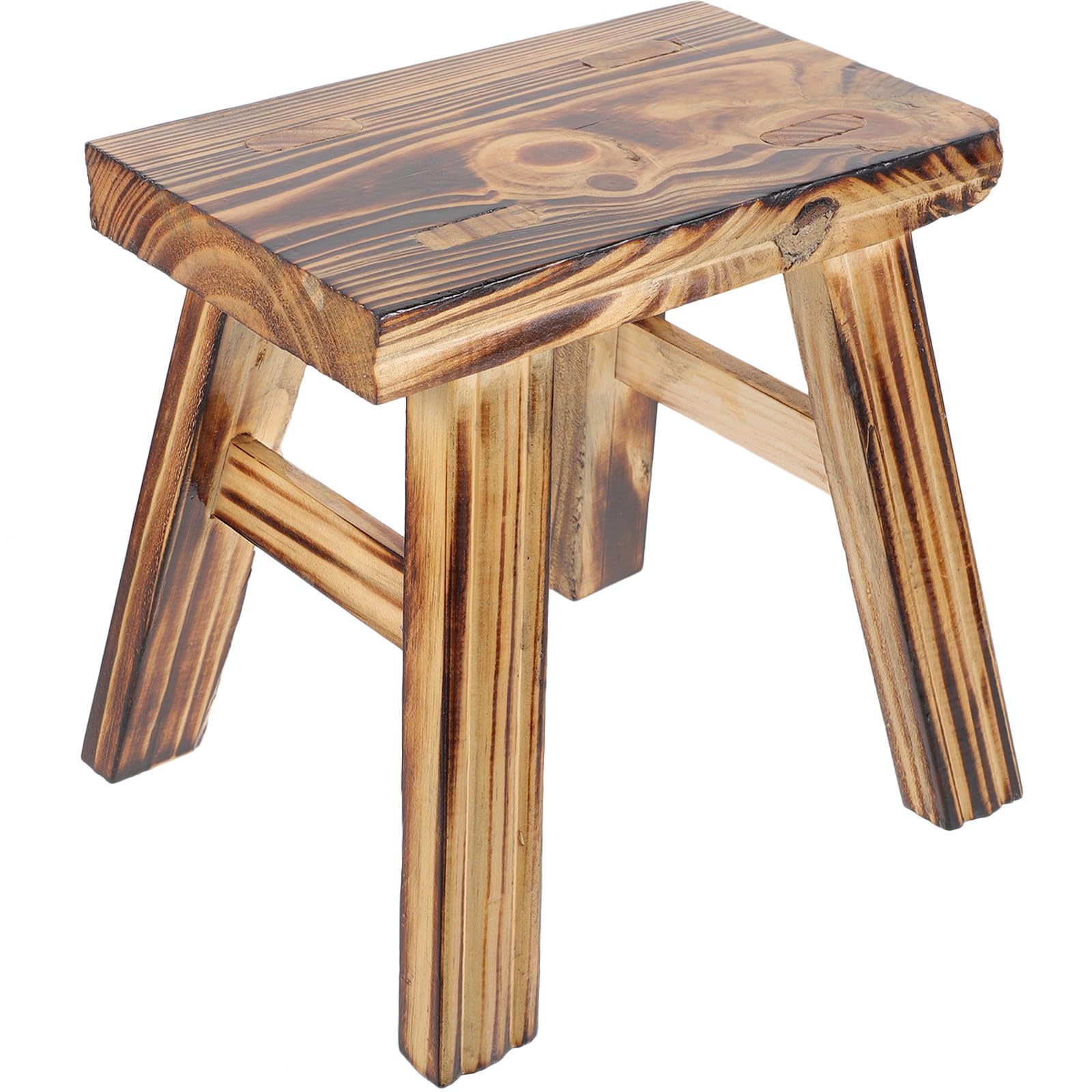 GARVALON Taburete Infantil Taburete Pequeño Cómodo de Madera Maciza Ligero y Fácil de Limpiar Adecuado para Baño y Tocador para Niños y Padres
