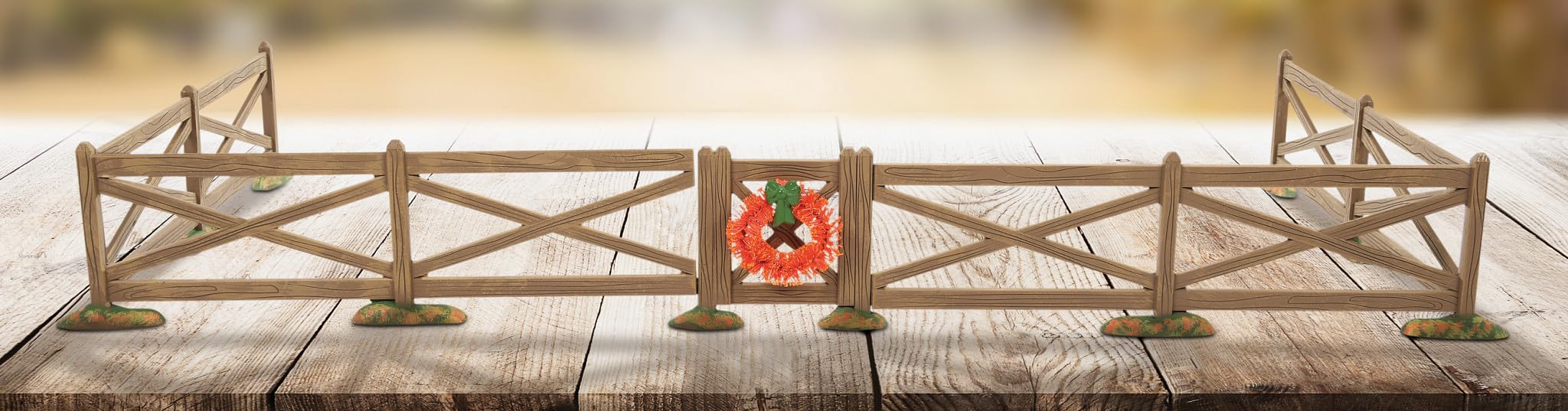 Department 56 Village Collection Accessoires Halloween Crossbuck Clôture et Portail Figurines Miniatures Différentes Tailles Marron