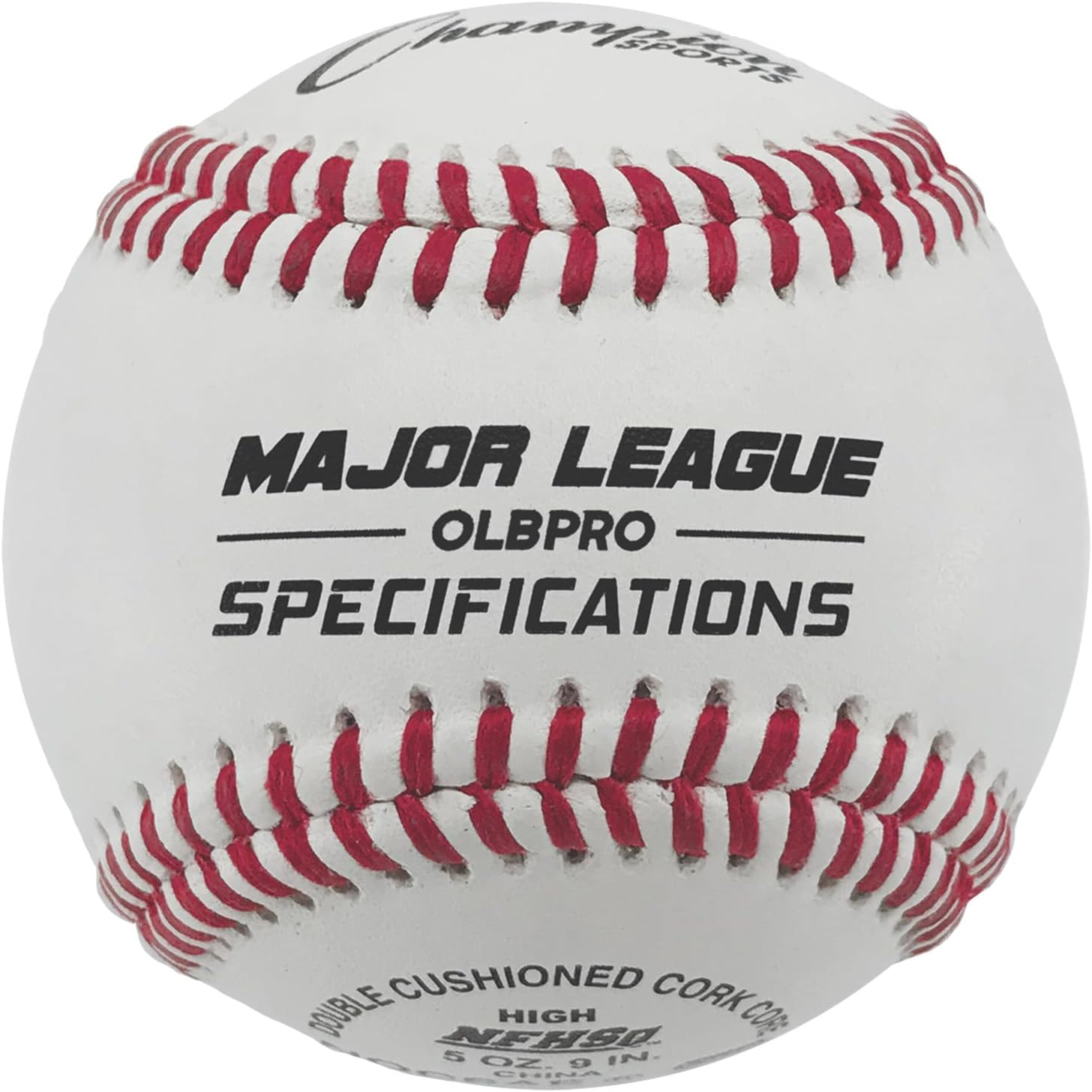 Champion Sports Leather Baseball Set: Dozen Indoor / Outdoor Genuine Leather Official League Baseballs for Practice Training or Real Game - OLBPRO Pack of 12