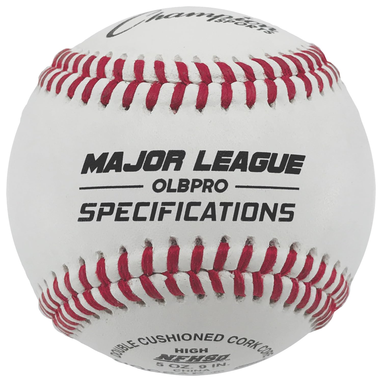 Champion Sports Leather Baseball Set: Dozen Indoor/Outdoor Genuine Leather Official League Baseballs for Practice Training or Real Game - OLBPRO Pack of 12
