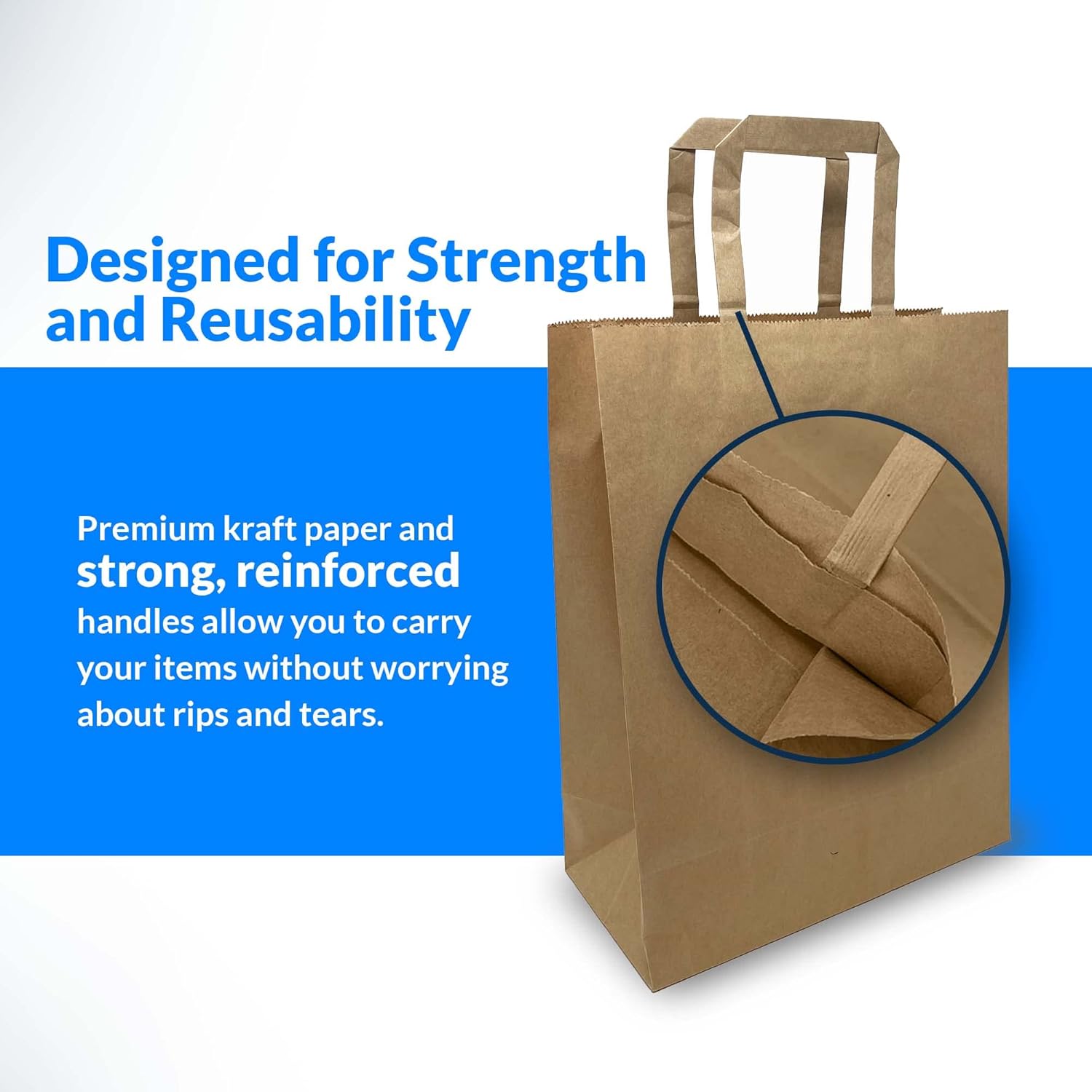 Reli. Paper Bags w/Handles, Kraft | Assorted Large Sizes | 75 Pcs (25 Each Size) - Bulk | 8x4.25x10-10x5x13-16x6x12 | Brown Paper Bag Combo Pack | Retail Bags/Shopping, Gifts