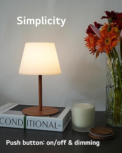 Miniatura 4 de Lámpara de mesa inalámbrica recargable, lámpara de mesa para exteriores, impermeable, portátil, táctil, regulable, altura ajustable, para el hogar,