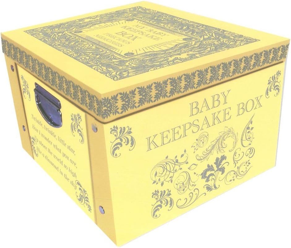 Robert Frederick Yellow My Baby Keepsake Box A Lifetime of Memories Large Collapsible Storage Box
