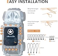 Vista 2 de Parasol para Jeep Wrangler JKU 2007-2018 de malla de longitud completa de 4 puertas, JK Unlimited, Sport, Sport S, Sahara, Rubicon, parasol de red