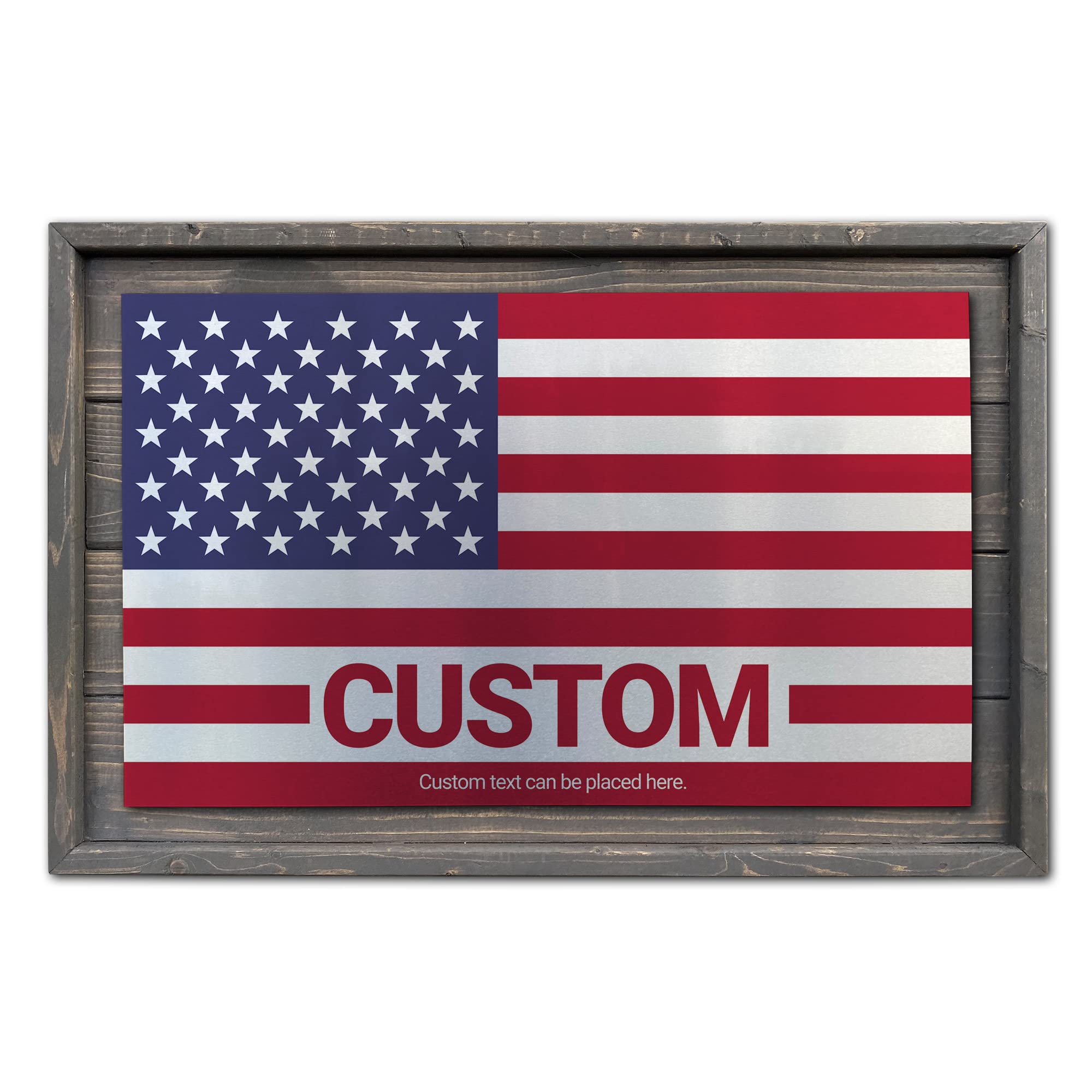 USA Made - CUSTOM Rustic American Flag Made of Wood and Metal - Perfect for Indoors and Outdoors