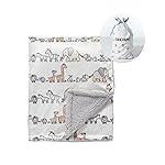 CREVENT Minky Baby Blanket for Girls Boys, Soft Plush Receiving Blanket for Newborns - 30x40 Inches (Animal)