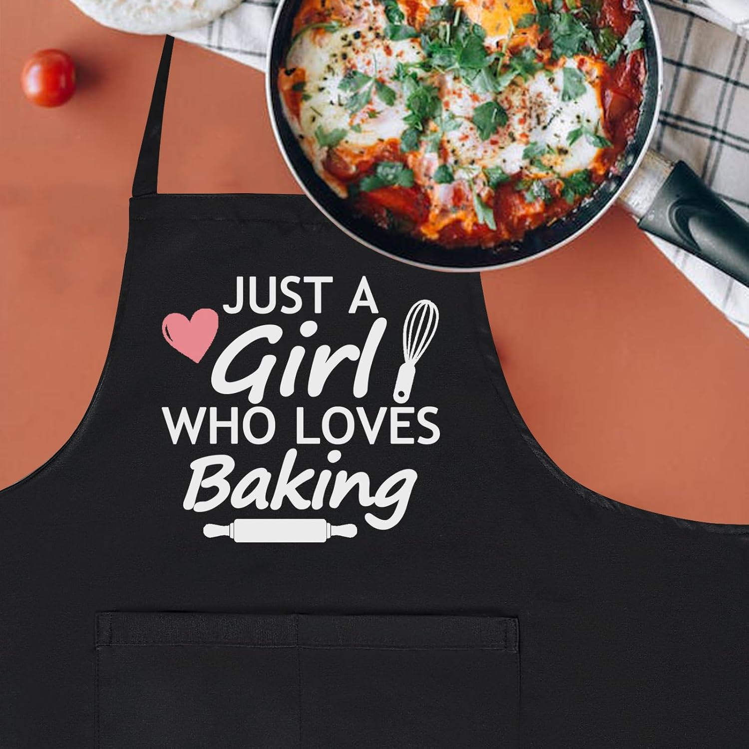 Funny Aprons for Women with Pockets, Cute Cooking Baking Kitchen Aprons for Mom Chef, Gifts for Birthday Christmas - Image 5