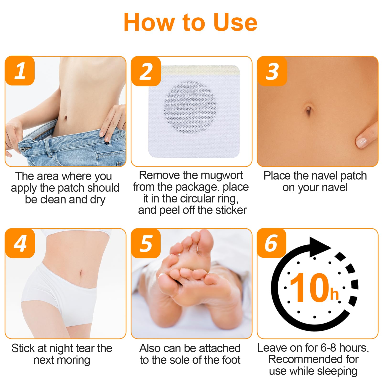 Mugwort Belly Patch for Men and Women with Natural Plant Extracts-Comfortable and Safe Belly Stickers-120Pcs,3.84oz — Amazon image 5