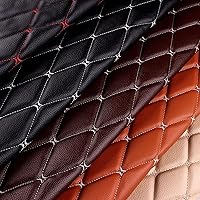 Vista 6 de Tela de vinilo de espuma acolchada de piel sintética con respaldo de esponja gruesa, cabecera de tapicería para automóvil, 39 x 60 pulgadas, Negro