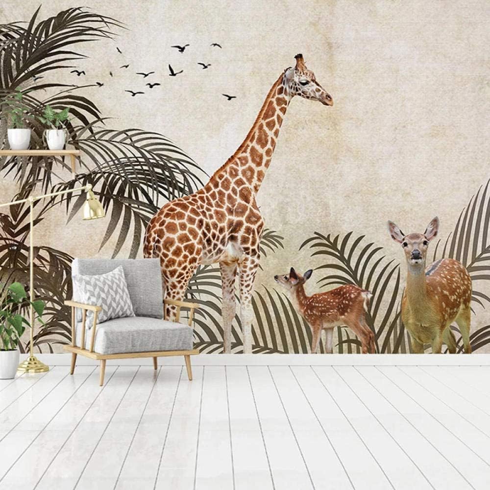 Amazon 動物のキリン 壁紙 3d 寝室の壁紙壁画自己粘着リビングルーム写真壁画ポスター現代の壁の壁紙オフィス研究ソファテレビの背景 0x150 Cm 壁紙