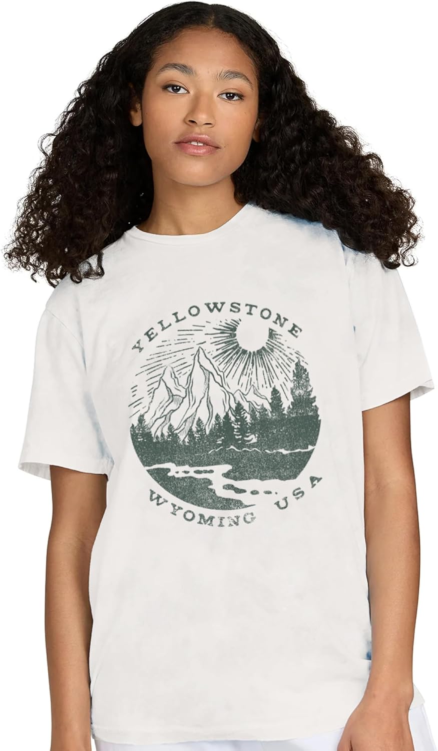 Made By Us Yellowstone Premium Soft Lightweight Fitted T-Shirt (White), Made in The USA
