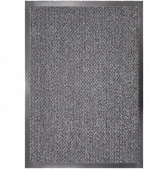 TrendMakers Heavy Duty Door Mat Washable Doormat Barrier Mats Indoor Outdoor | Dirt Trappers Absorbent Mats Floor Mat Carpet Rug Rubber Mat | Grey/Black - 60 x 80cm | Polypropylene Pile