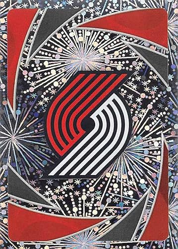 2020-21 Panini Stickers #443 Portland Trail Blazers Team Logo FOIL Official NBA Basketball Album Sticker Measuring 2.75 inch tall X 2 inches wide in