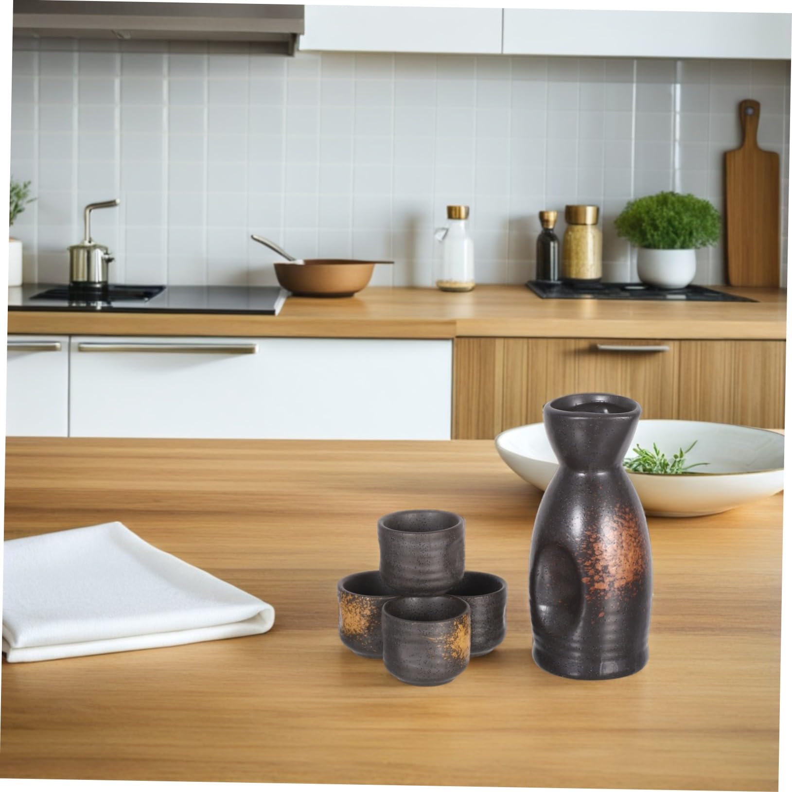 Sosoport Set di Sakè Giapponese in Ceramica Bottiglia e Tazze