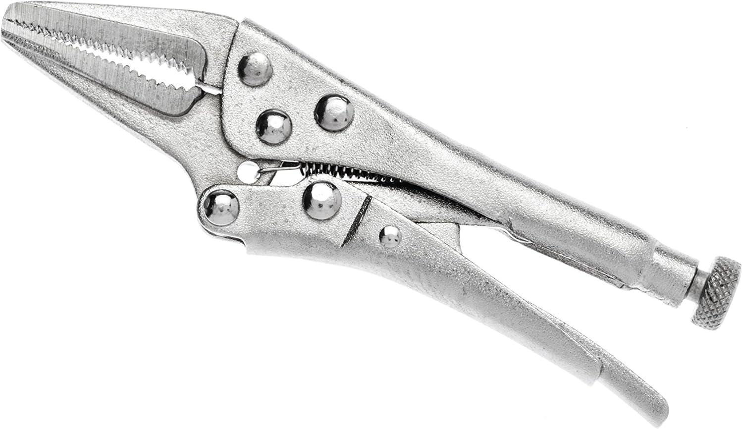 SE 4-3/4” Mini Self-Locking Long Nose Pliers with Quick-Action Release - 9866LP