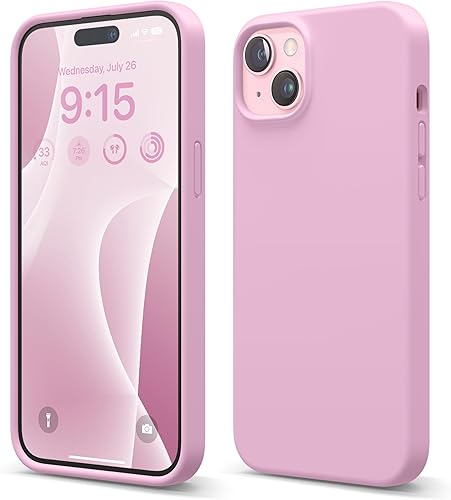 Miniatura 7 de elago Compatible con iPhone 15 Plus, funda de silicona líquida, funda protectora de cuerpo completo, a prueba de golpes, funda delgada para