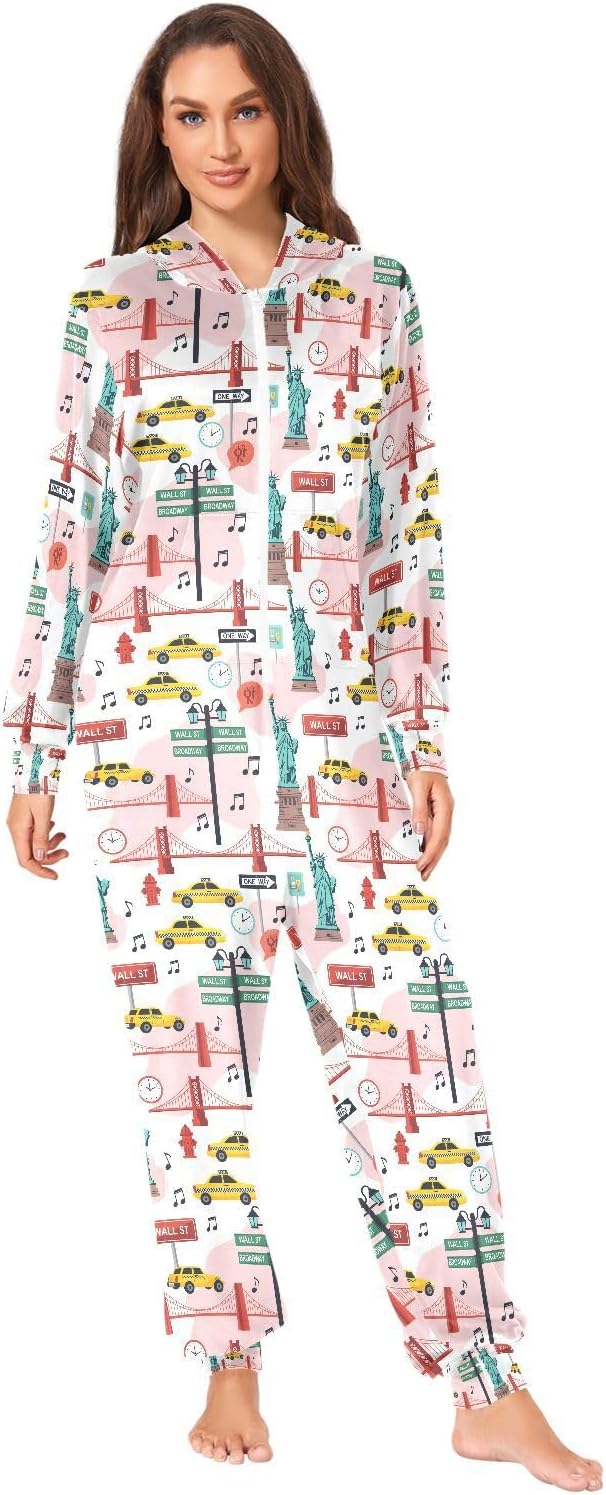 QUGRL Onesies Adult Pajamas Costume for Women Men Unisex Cosplay Sleepwear Homewear Suit Winter S-XL