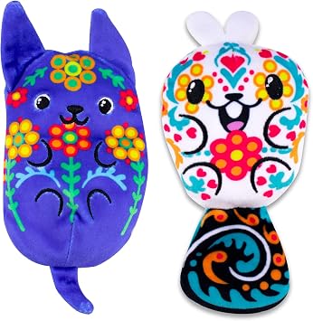 Dogs vs Squirls - Marigold & Sugar - 2-Pack - 4" Squishy Bean Filled Plushies! - Collect These as Stocking Stuffers, Fidget Toys, or Sensory Toys - Great for Kids, Boys, Girls!