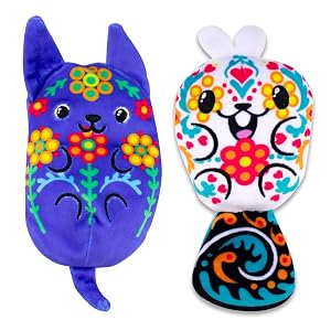 Dogs vs Squirls - Marigold Sugar - 2-Pack - 4 Amazon Exclusive Squishy Bean Filled Plushies - Collect