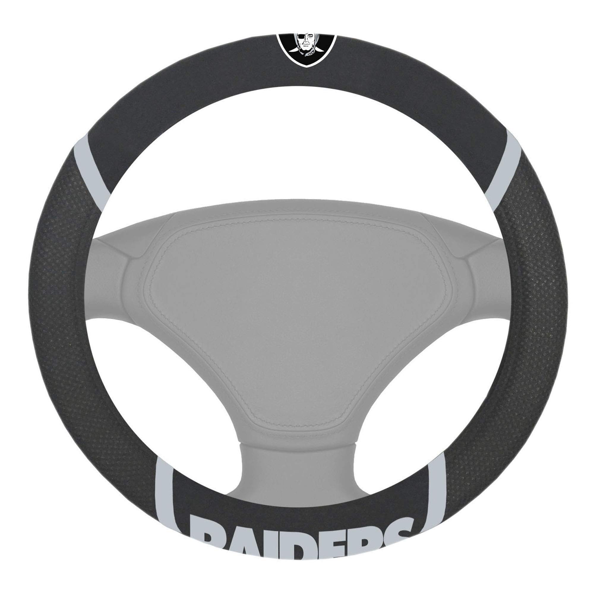 FANMATS NFL Unisex-Adult Embroidered Steering Wheel Cover