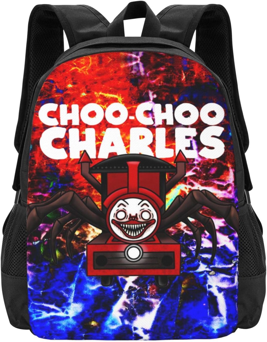 Choo-Choo Charles Backpack,3d Print Laptop Backpack Lightweight Casual Daypack Bookbag 16.5 In, Black
