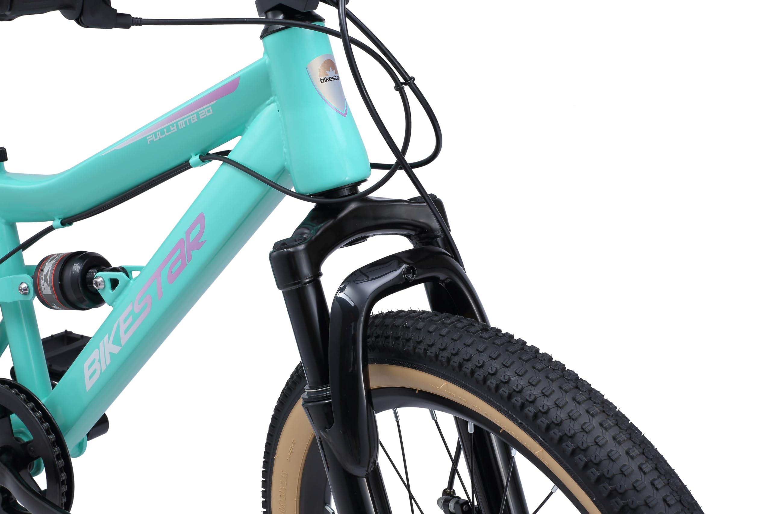 BIKESTAR Bicicleta de montaña Suspensión Doble Bicicleta Juvenil 20 Pulgadas de 6 años | Cambio Shimano de 7 velocidades, Freno de Disco, Fully | niños Bicicleta