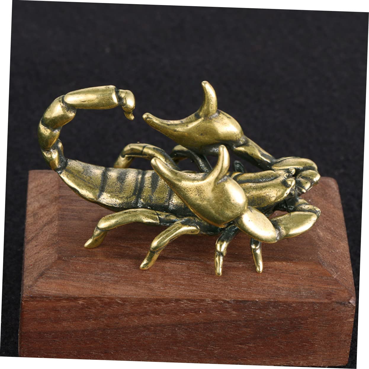 Ciieeo Stiftablage Walnuss 4 Stück Stift Ruhen Desktop- -Dekoration Armaturenbrett Dekorationen Feng-Shui-Statue Mini- Bürogeschenk Bürodeko Stifthalter Aus Messing Handwerk Aus Messing Golden