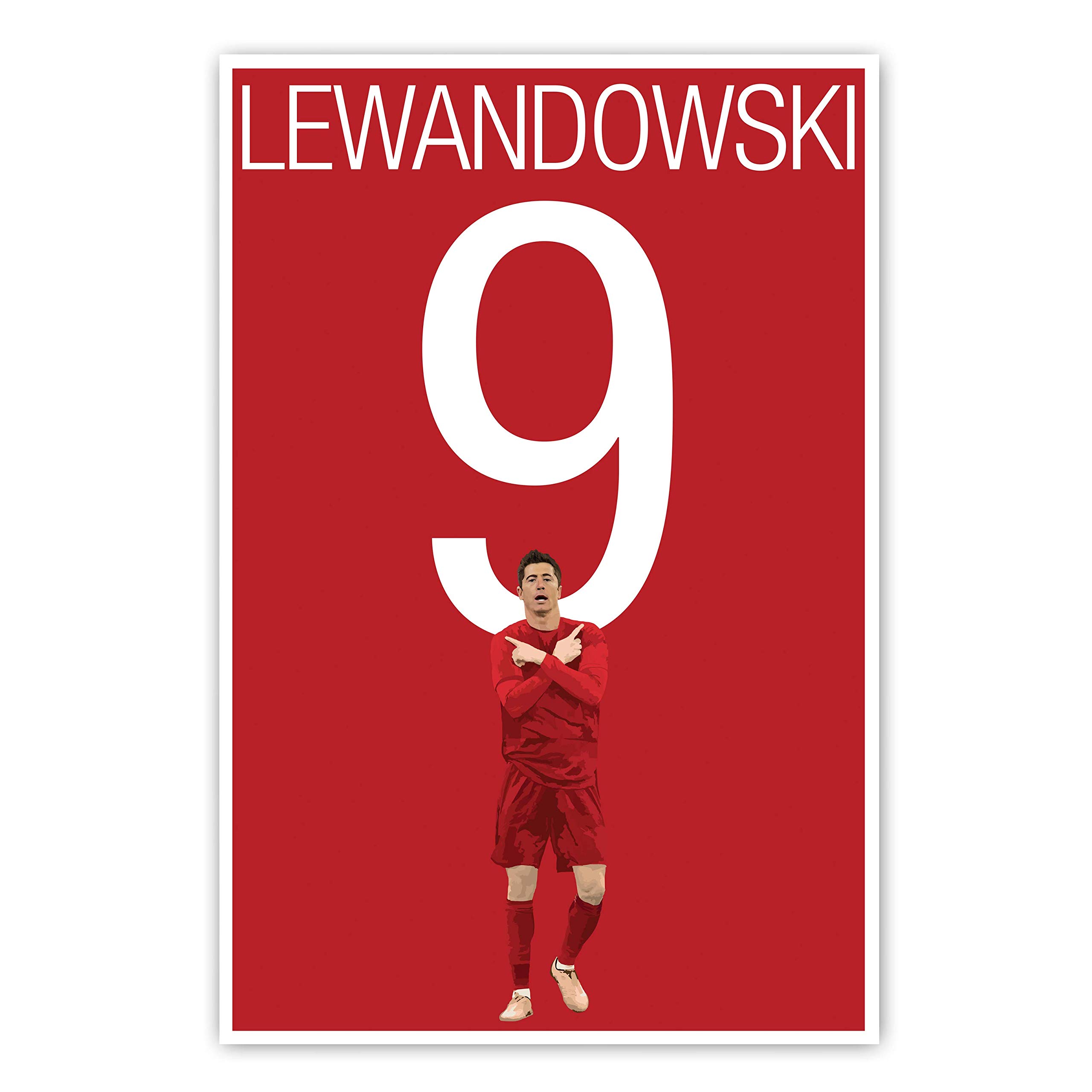 Graphics 17 Lewandowski Poster - Bayern Munich Soccer Print -Soccer Art - Unframed Football Print - Soccer Decoration - Poland Soccer Poster Lewandowski Football Art