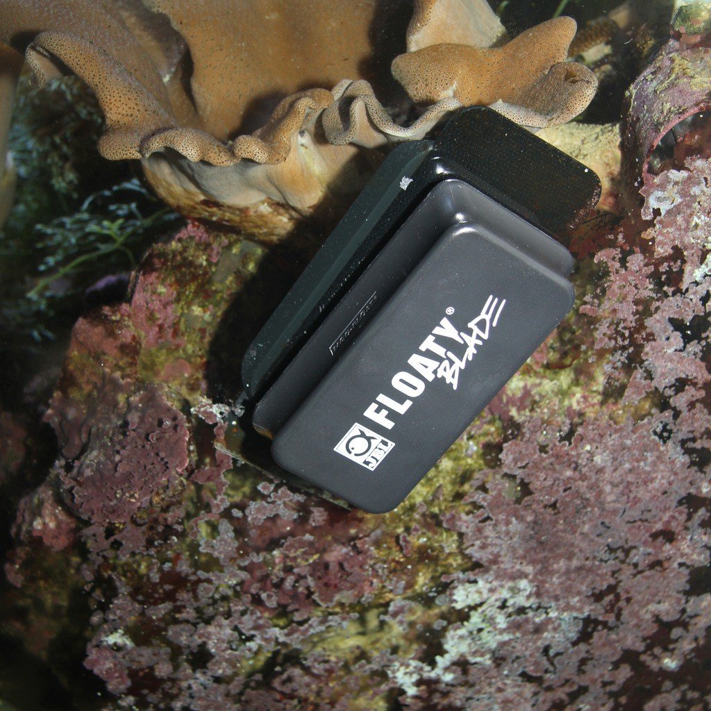 JBL Floaty XL Blade, Aimant nettoyeur de vitres flottant avec lame pour vitres d'aquariums épaisses