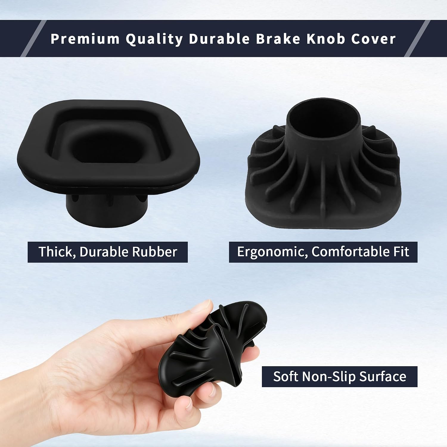 801526 Air Brake Knob Cover for Parking Brake – Soft Rubber Grip, Hand Pain Relief for Bus & Truck Drivers, Easy-to-Install Button Cover Prevents Soreness from Repeated Use