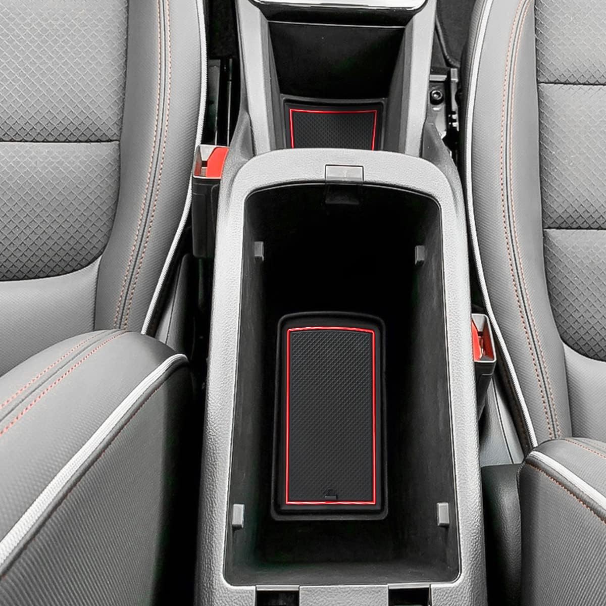 Auovo Anti-Dust Mats Compatible with Chevy Trailblazer 2021 2022 2023 2024 2025 Trailblazer(LS/LT/Activ/RS) Car Interior Cup Holder Liners Center Console Door Slot Pad (21PCS/Set) (Red)