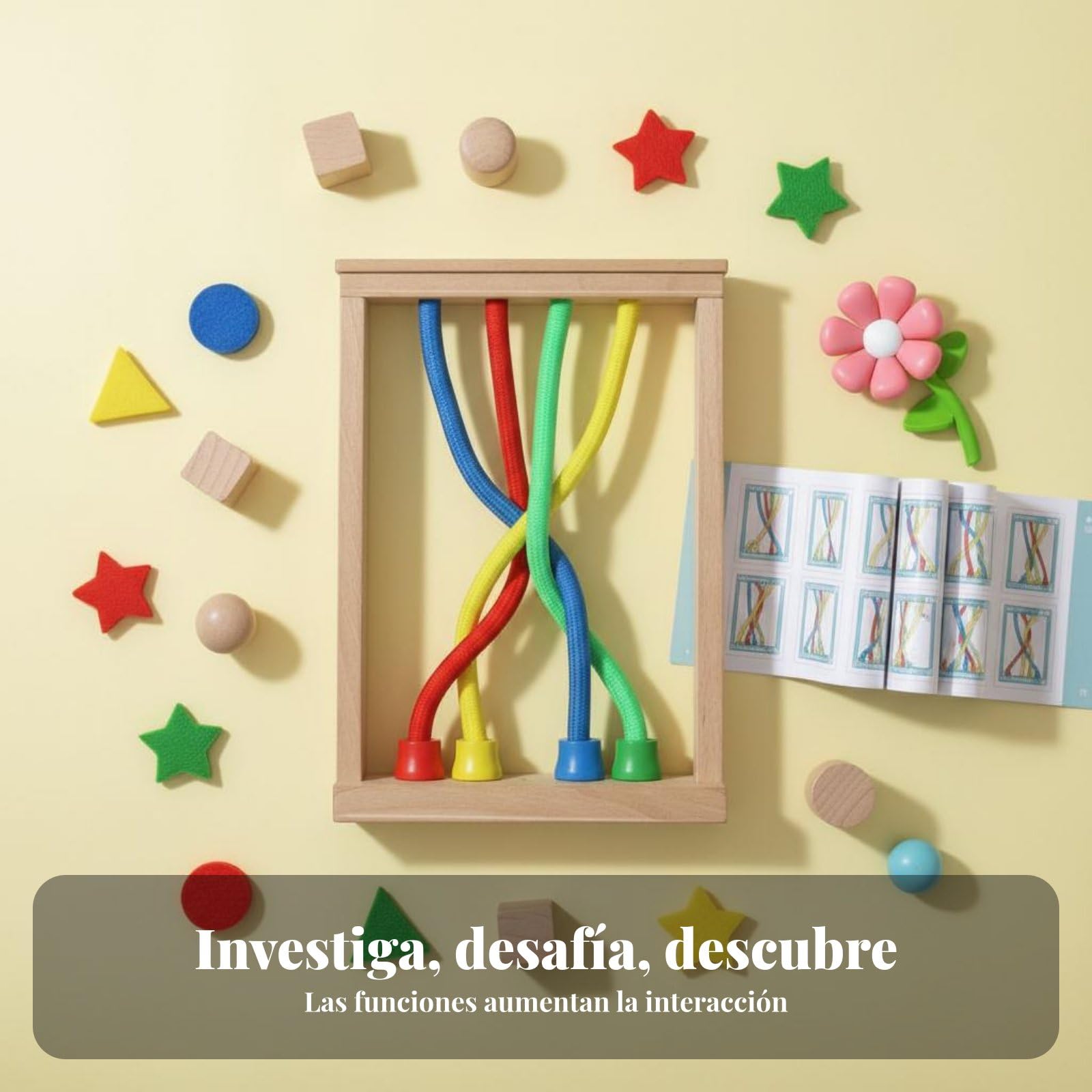 TISHITA Juego senredo Cuerdas Acabado para Fomentar el Razonamiento Lógico y la Comunicación Entre Jugadores con Complejidad Gradual Acuado para Juegos Reuniones