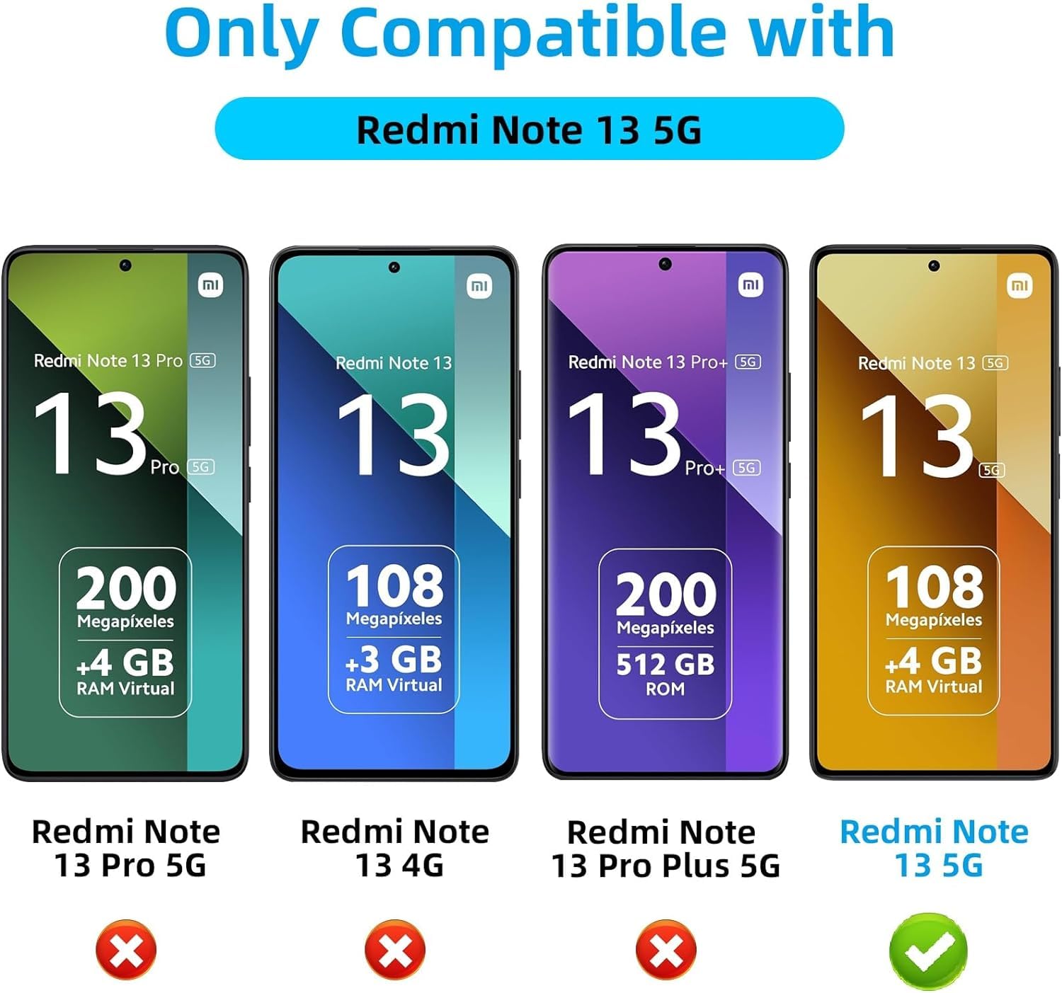 Kameraschutzfolie Aus Panzerglas Für Xiaomi Redmi NOTE 13 Pro Plus 5G – 2 Sätze (4 Stück), 9H Härte, Blasenfrei & Kratzfest