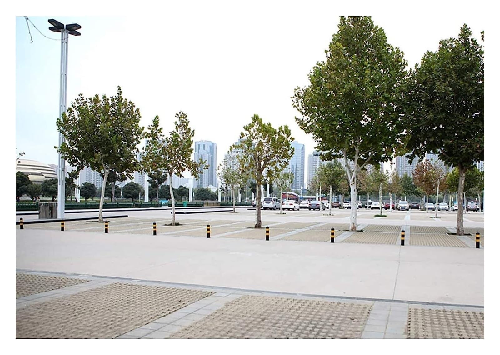 Genérico Postes delimitadores de tráfico portátiles - Barrera de Seguridad Desmontable, bolardo de estacionamiento para entradas de vehículos para la Seguridad de lotes - Poste de Control de tráfico