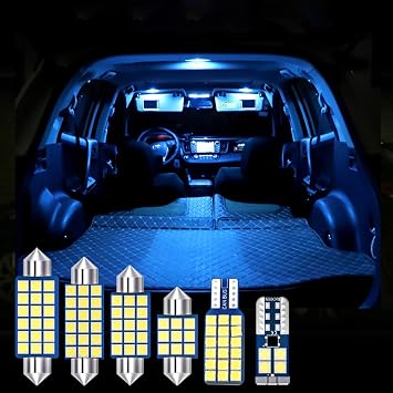 6pcs لمبات LED للسيارات مصباح القبة الداخلية ضوء الجذع ، لتويوتا RAV4 XA30 RAV 4 XA40 2009-2013 2014 2015 2016 2017 2018 الملحقات