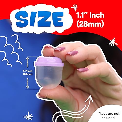 Miniatura 2 de Máquina expendedora de cápsulas, cápsulas translúcidas de bellota vacías 30 piezas de 1.1 pulgadas, recarga de cápsulas de máquina de chicles a