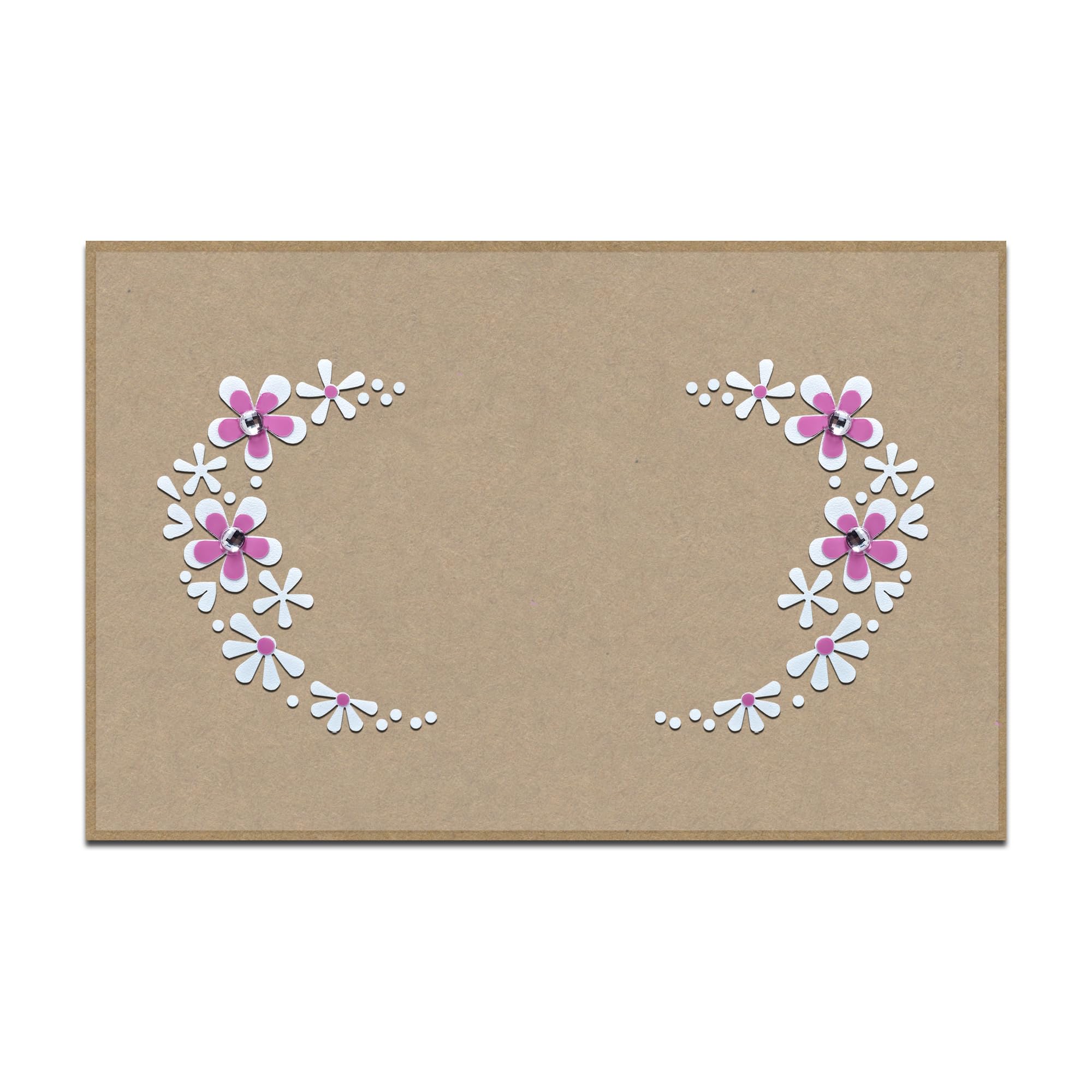 Comet Busters® Radha Rani White & Pink Floral Gopi Dots Face Bindis with Stone | Spiritual Face Sticker (OGOPIDOTS012)-picture-51