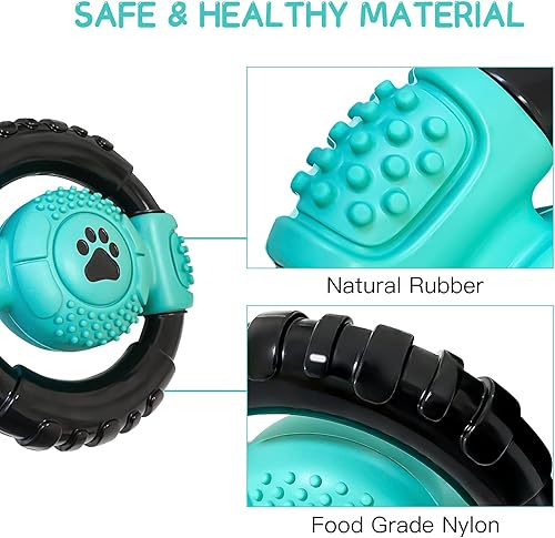 Miniatura 3 de Juguetes para perros para masticadores agresivos, juguetes chirriantes para perros grandes, medianos y pequeños, juguete indestructible de nailon