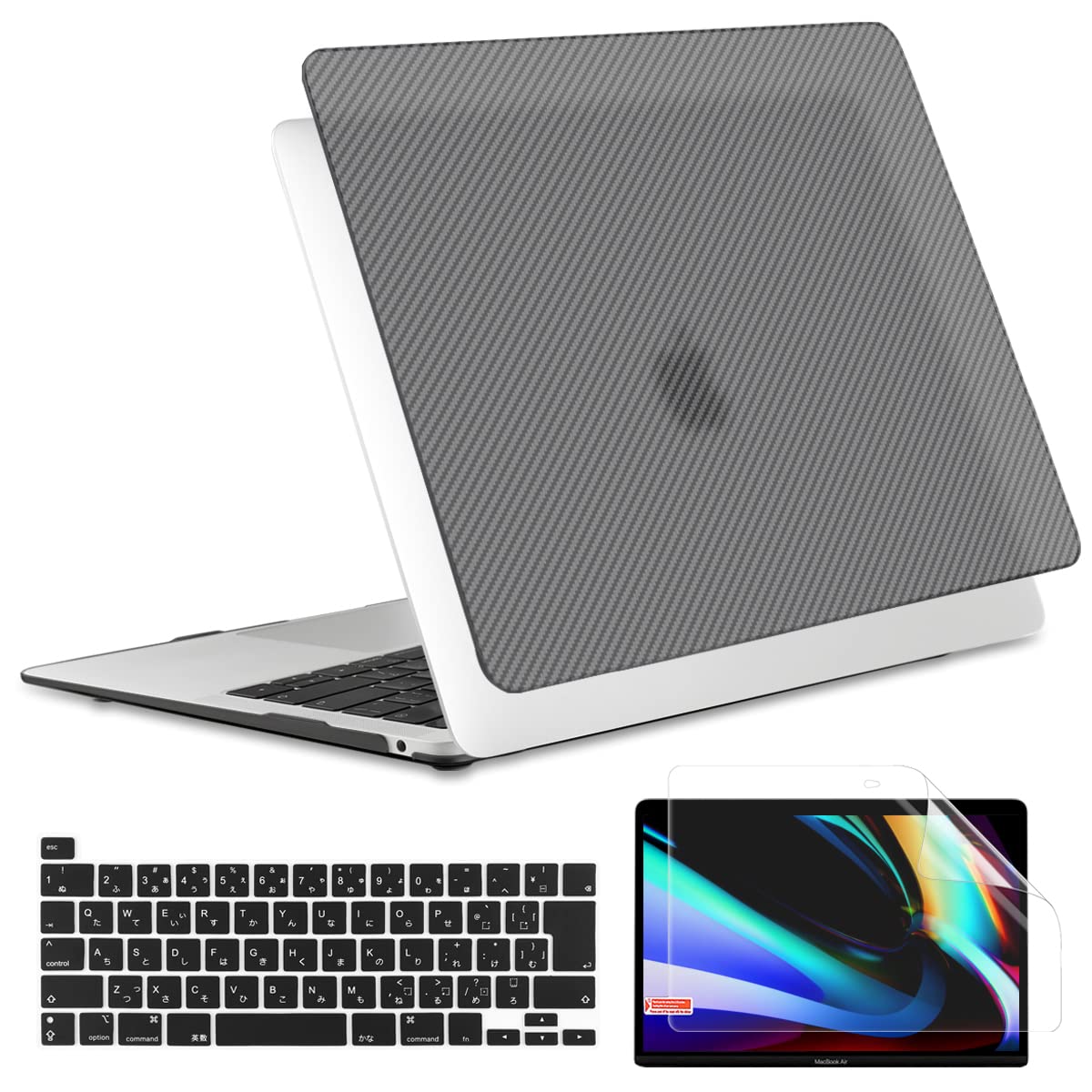 Apple - MacBook Air  M1 カバー特別カーボン調 カーボンファイバーラップトップケースアクセサリー MacBook air