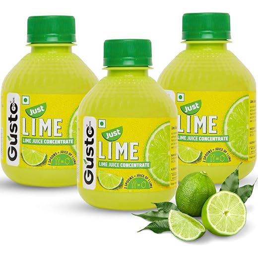 Gusto Foods Green Lime Juice Concentrate Pack Of 3600Ml Eq