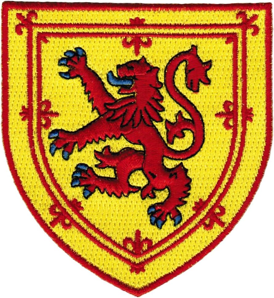 Scotland Coat Arms Patch Lion Rampant Shield Embroidered Iron-On Royal Standard