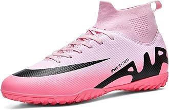 WEJIESSMens Football Shoes High Top Spikes Youth Outdoor Training Football Shoes Professional Athletic Sports Shoes Turf Trainers