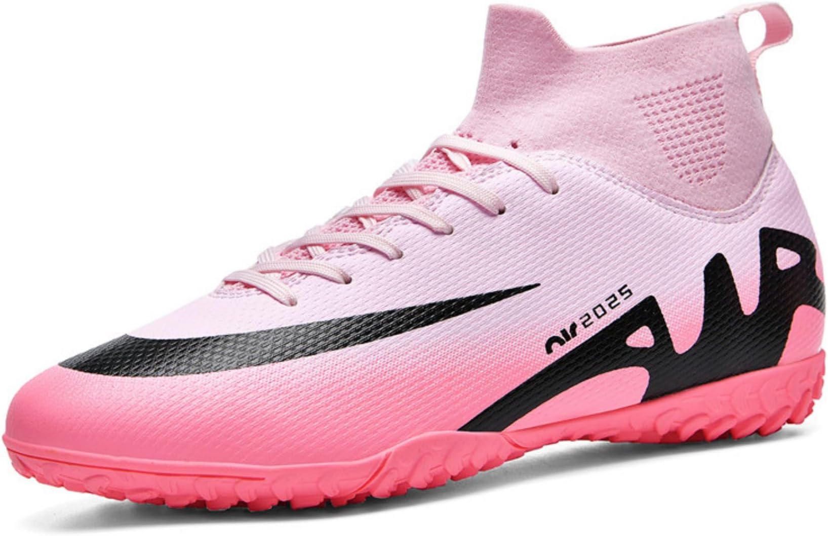 WEJIESSMens Football Shoes High Top Spikes Youth Outdoor Training Football Shoes Professional Athletic Sports Shoes Turf Trainers