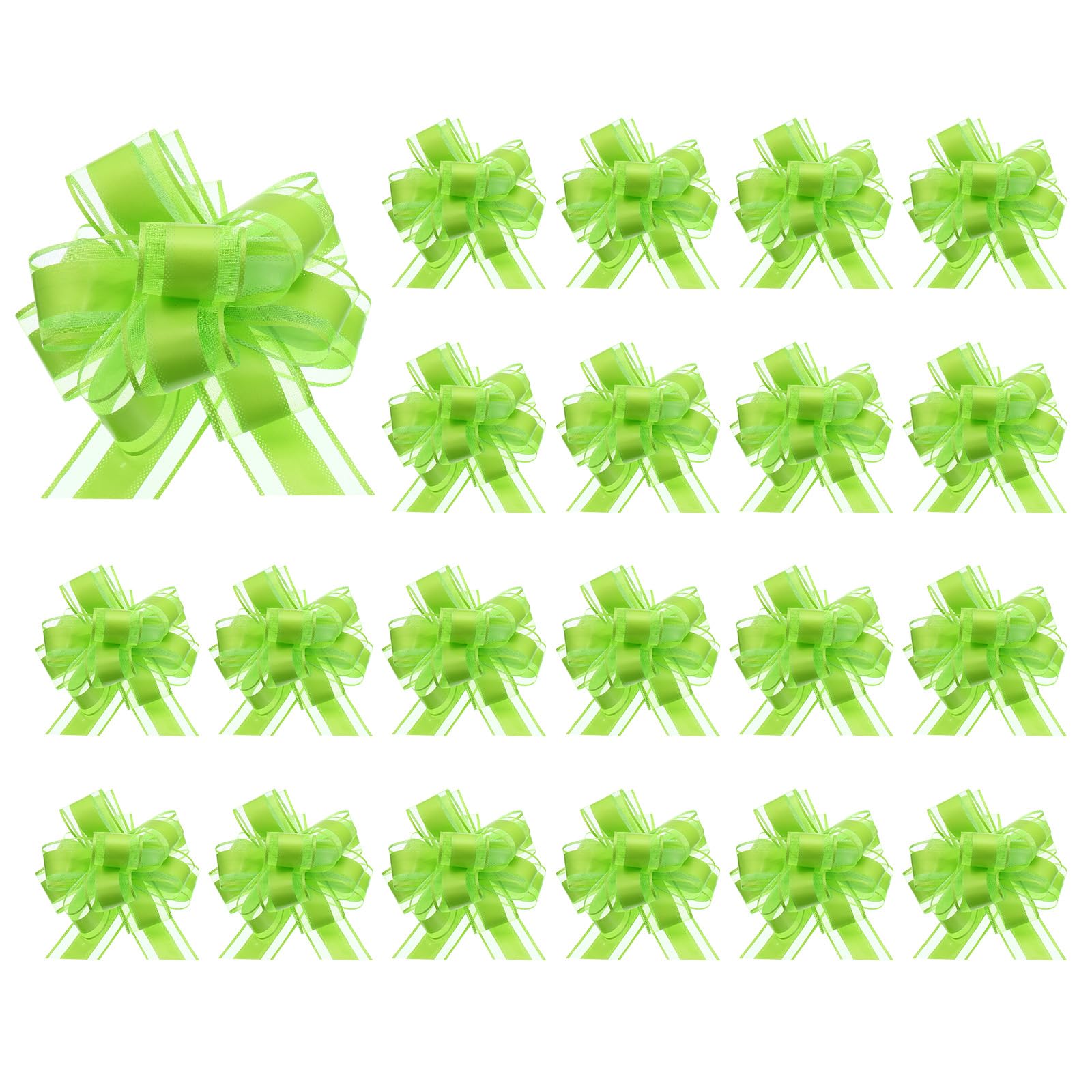 Nœuds à tirer vert fruit pour emballage de fleuriste et paniers